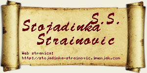 Stojadinka Strainović vizit kartica
